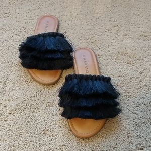 Fun, fringe sandals